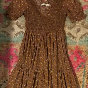 Christy Dawn Brown Floral Maxi Dress